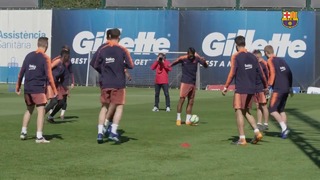 Первая тренировка перед Barça-Valencia