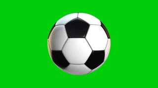 Green screen soccer ball