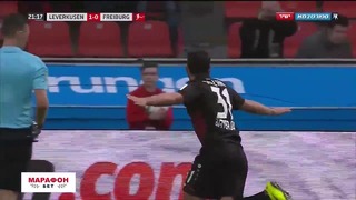 (HD) Байер – Фрайбург | Немецкая Бундеслига 2017/18 | 4-й тур | Обзор матча