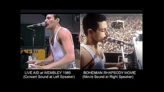 Queen Live at LIVE AID Side By Side with Rami Malek/Bohemian Rhapsody (2018)