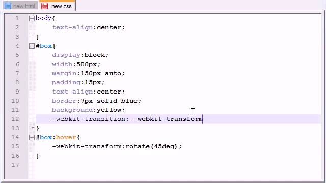 HTML5 Tutorial – 23 – Animating with Transitions