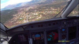 SSJ-100 посадка в Тивате