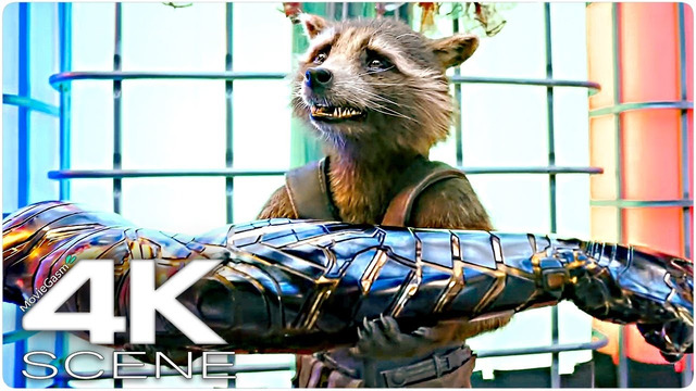 Rocket Gets Bucky’s Vibranium Arm (2022) 4K Scene | Guardians Of The Galaxy 3 Holiday Movie Clip