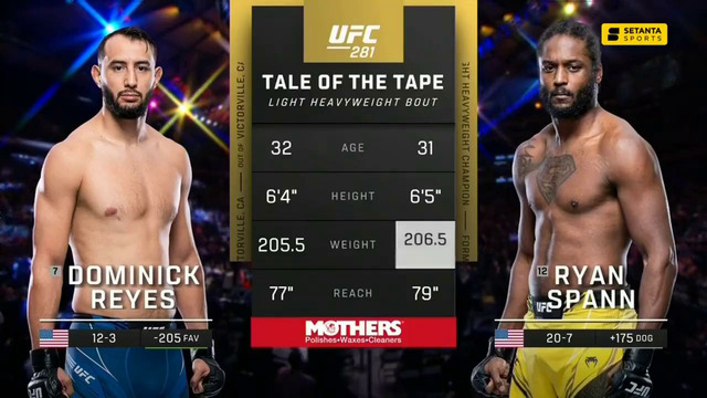 UFC 281 Рейес VS Спэнн