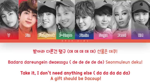 BTS (방탄소년단) X JESSI – SK Telecom(텔레콤)-Deku(데쿠) (Color Coded Lyrics Han-Rom-Eng)