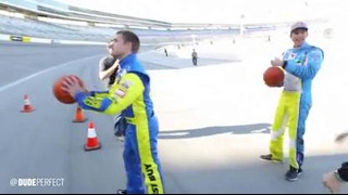 NASCAR Trick Shot Battle | Dude Perfect