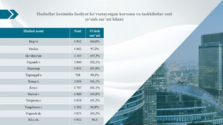 Xorazm viloyatida korxona va tashkilotlar demografiyasi (2024-yil 1-iyul holatiga)