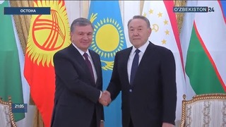 Shavkat Mirziyoyev amaliy tashrif bilan Ostonaga keldi (15.03.2018)