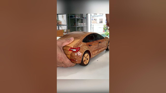 Tesla #teslamodel3 #woodcarving #woodworking #diy #car #woodart