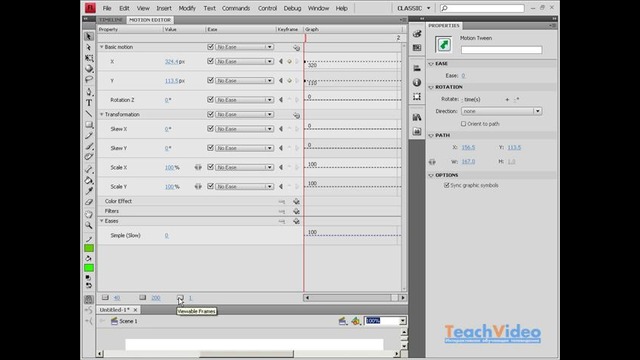 05 Adobe Flash CS4 – Новая панель Motion Editor