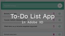 To-Do List App yaratish jarayoni (Adobe XD)