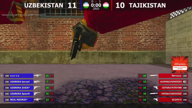 Матч-реванш по cs 1.6 [Uzbekistan – vs- Tajikistan] 2-map tg: @gtacs