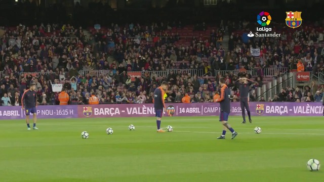 Check out Barça warming up ahead of #barçaleganés