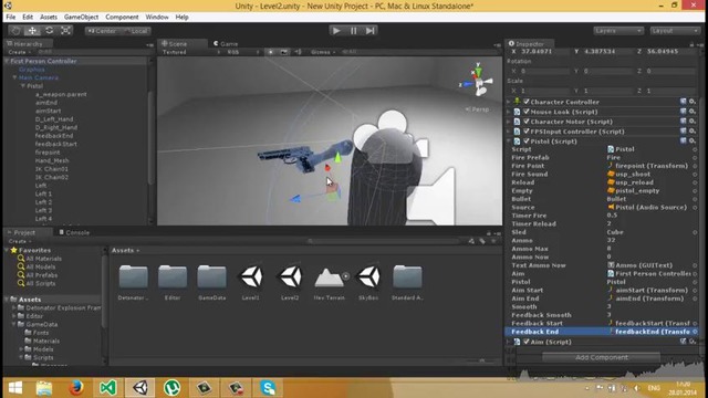 Создание FPS – First Person Shooter(Unity3D) №3 – Дмитрий Прохоров