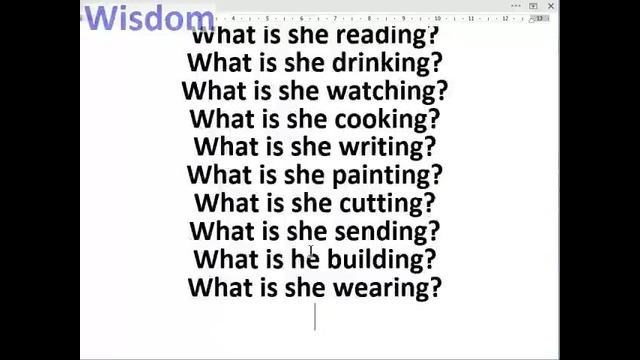 Present continious questions
