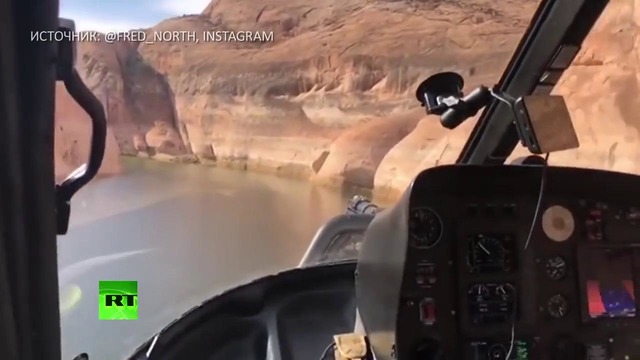По изгибам каньона: пилот вертолёта опубликовал видео опасных манёвров в ущелье