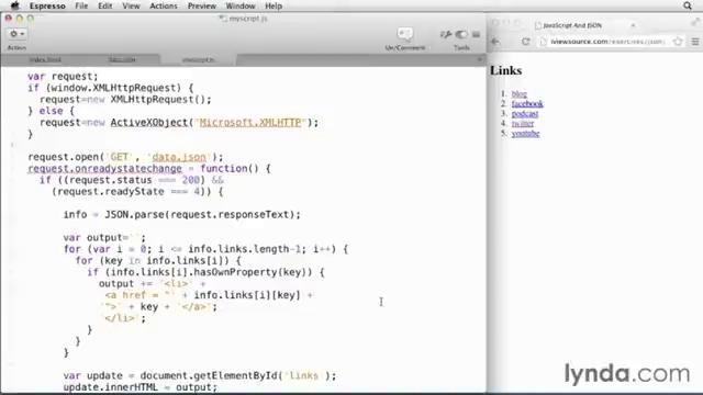 11 Использование jQuery для парсинга данных JSON JavaScript and JSON