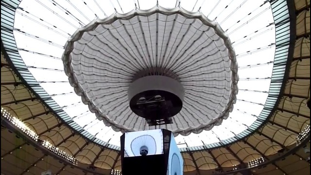 Уникальная раздвижная крыша купол стадиона