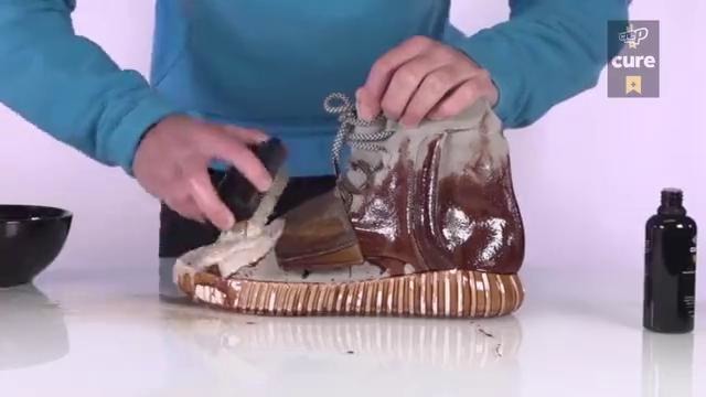 Yeezy 750 Boost dunked and rubbed in chocolate syrup