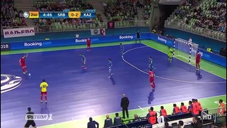 (480) Сербия – Казахстан | Футзал. ЕВРО-2018 | 1/4 финала | Обзор матча