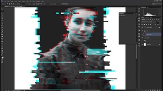 Глитч эффект в фотошопе ( glitch effect )(720p)