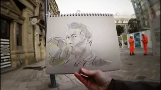 Карьера Криштиану Роналду в МЮ и Реале с помощью рисунка
