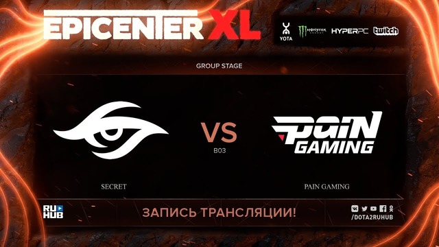 EPICENTER XL – Team Secret vs paiN Gaming (Game 2, Groupstage)