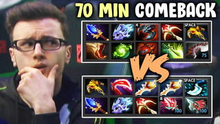 Miracle 70 min 40k gold COMEBACK vs 2x RAPIERS 11 slots — WTF Terrorblade