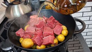 Как правильно жарить Мясо с Картошкой Чтобы Вкусно, Просто и Быстро