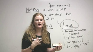 Vocabulary – Borrow, Lend, Rent, Use