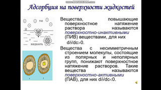 Поверхностные явления. Адсорбция. Хроматография