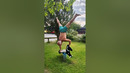 Finding balance on the horse spring rocker like a pro! #acrobat