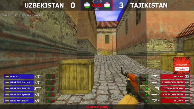 Матч-реванш по cs 1.6 [Uzbekistan – vs- Tajikistan] 1-map Tg – @gtacs
