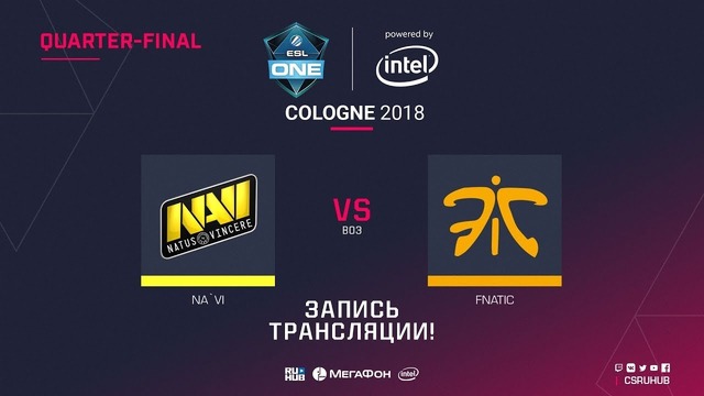 ESL One Cologne 2018: Na’Vi vs Fnatic (Game 1) CS:GO