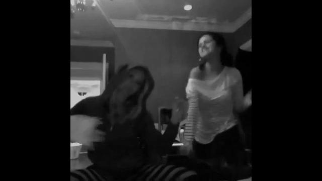 Selena Gomez and Ashley Tisdale Dancing In Pajamas