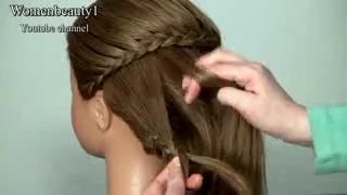Прическа с плетением на каждый день! Braided hairstyle for long hair