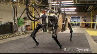 Испытание новой модели робота BigDog