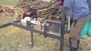 А вот так мы колим дрова