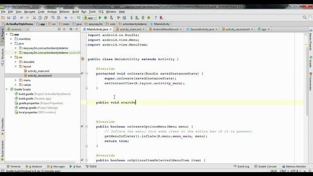 Android Studio Tutorial – 61 – Apply Theme for Action Bar