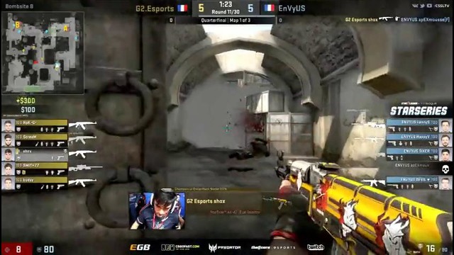 EnvyUS vs G2, map 1 dust2, SL i-League StarSeries S2 Finals