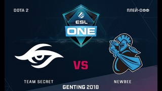 ESL One Genting 2018 – Team Secret vs NewBee (Game 2, Semi-final, Play-off)