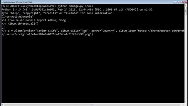 Django Tutorial for Beginners – 9 – Database API