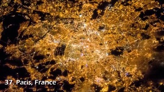 Виды ночных городов из Космоса
