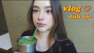 VLOG a day in my life in Seoul / I got flowers from a fan! skincare clinic/ a present for my bestie
