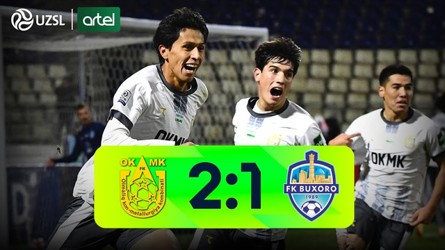 Superliga 1-tur. OKMK – Buxoro bahsida kiritilgan gollar va xavfli vaziyatlar (Highlights)