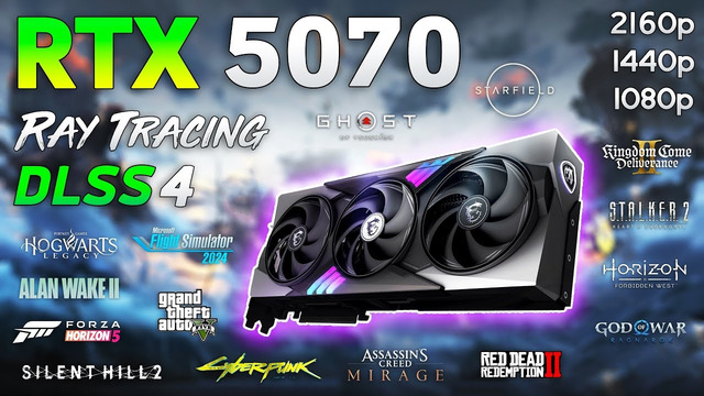GeForce RTX 5070 12GB – Test in 15 Games | 1080p | 1440p | 4K