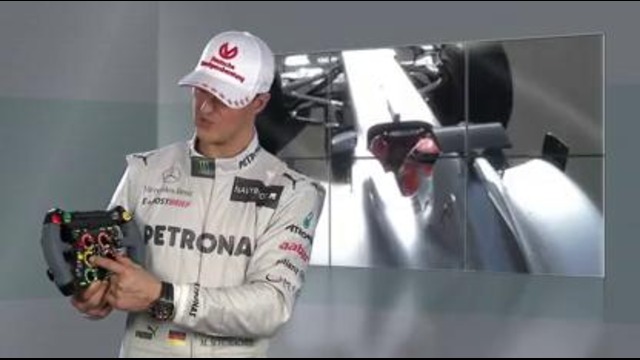 F1 2012 – Mercedes AMG – Michael Schumacher and the F1 steering wheel