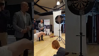 Most darts thrown with the foot in one minute – 9 by Palina Glebova