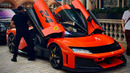 Unique Ferrari F80 in ‘Lucky Orange’ arrives in London