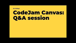CodeJam Canvas – Q&A session
